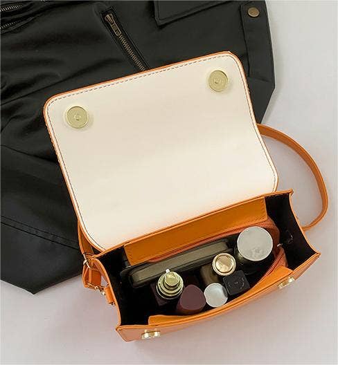 Orange Carry Crossbody Bag for Women- GlamLusH Boutique 