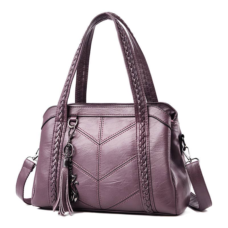 Women's large tassel tote shoulder bag - GlamLusH Boutique 
