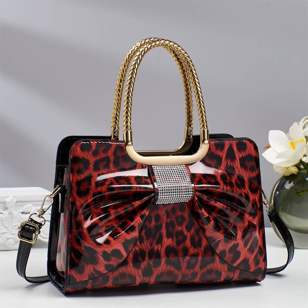 Chic bow leopard handle crossbody bag - GlamLusH Boutique 