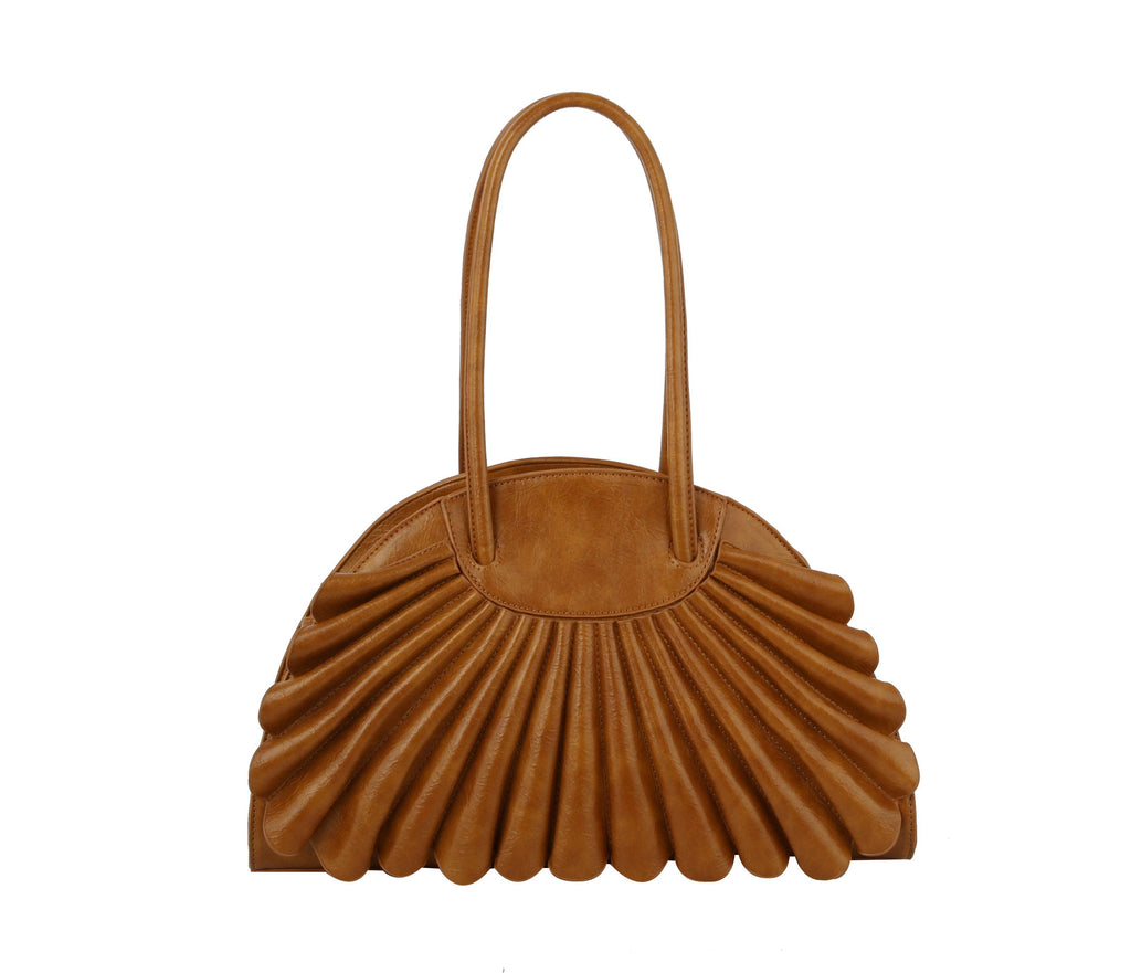Pleated Unique Tote Handbag - GlamLusH Boutique 