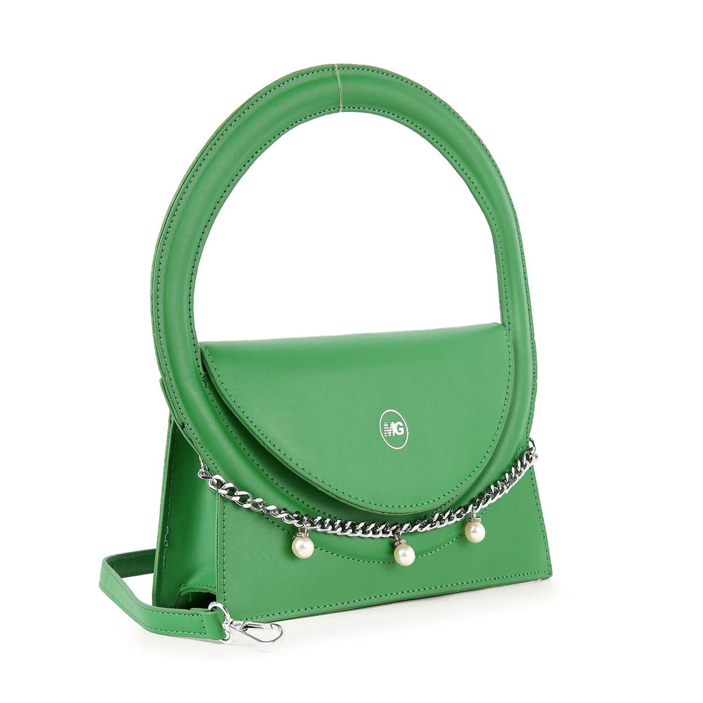 Unique Circular Handle Decorative Hand Tote - GlamLusH Boutique 