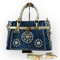 Effortless Charm Rhinestone Satchel Bag