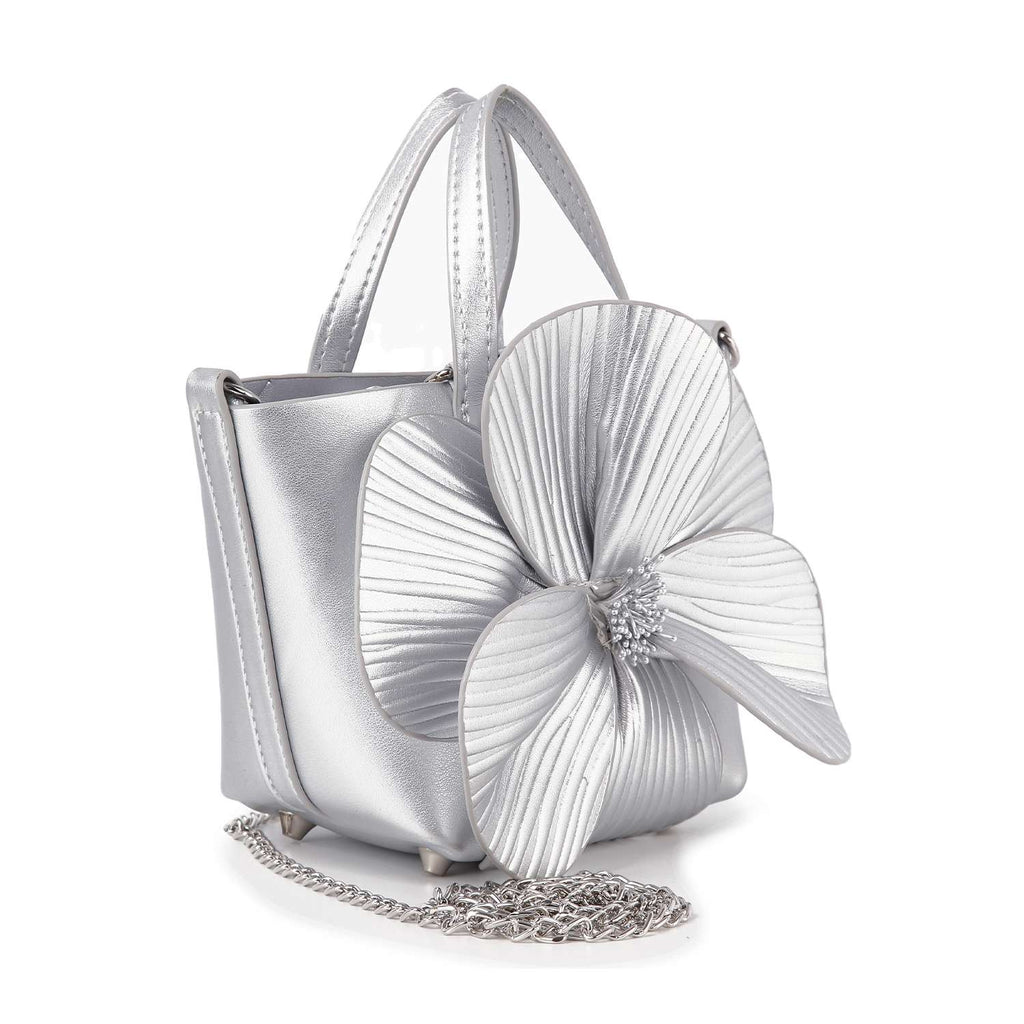 Raised Flower Petite Hand Tote - GlamLusH Boutique 