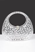 Rhinestone Clear Acrylic Clutch - GlamLusH Boutique 