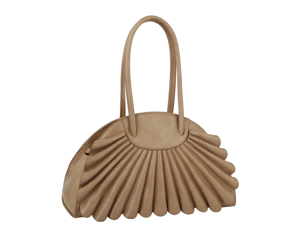 Pleated Unique Tote Handbag - GlamLusH Boutique 