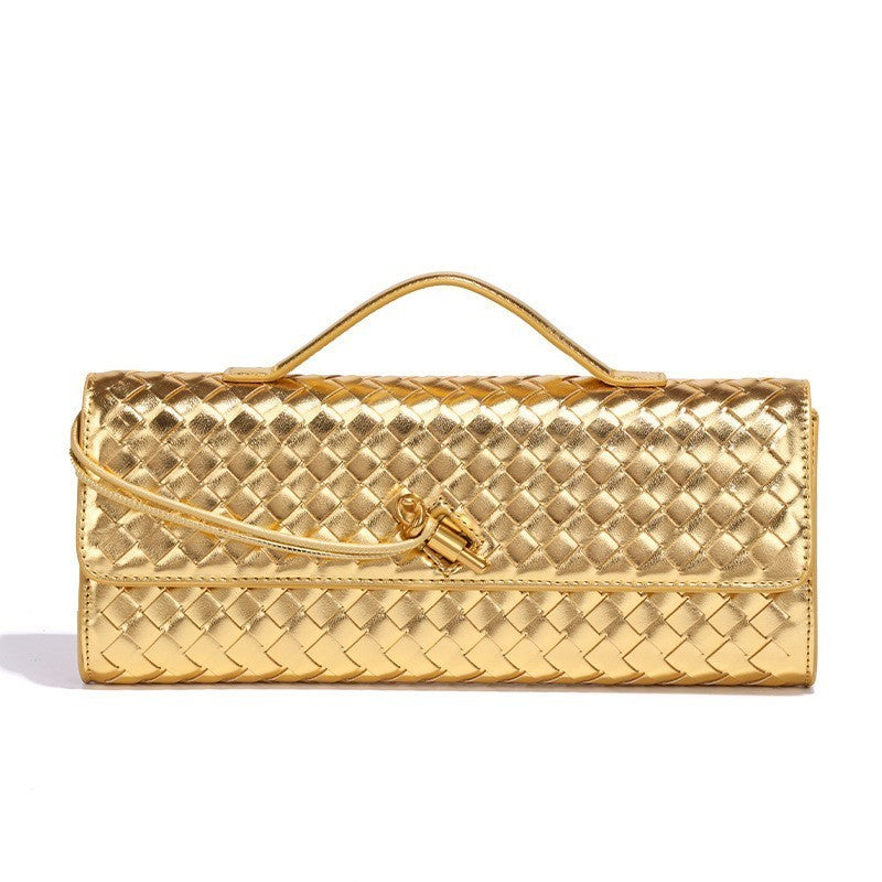 Woven Purse Evening Clutch With Handle - GlamLusH Boutique 