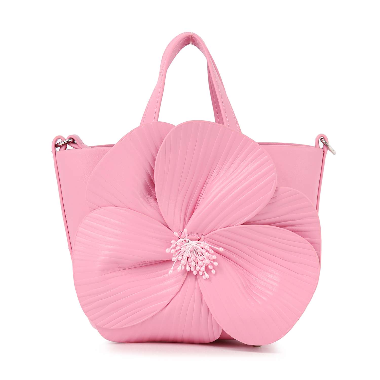 Raised Flower Petite Hand Tote - GlamLusH Boutique 