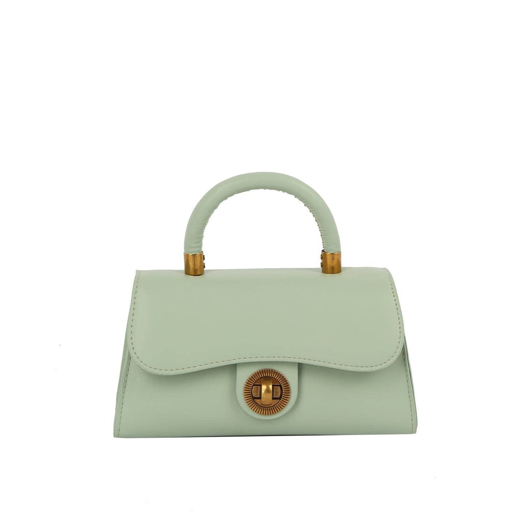Vintage Top Handle Mini Turn-Lock Satchel - GlamLusH Boutique 