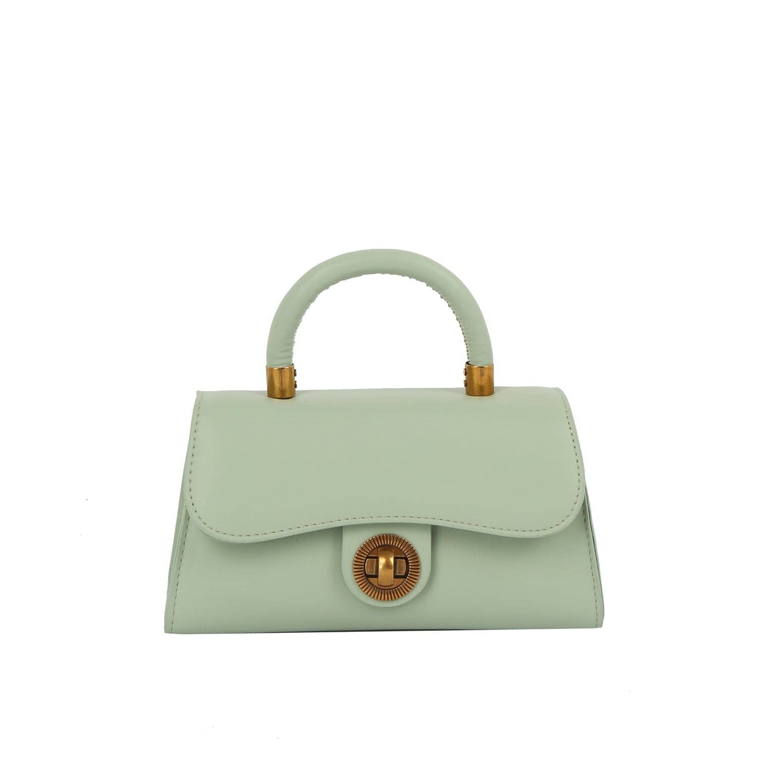 Vintage Top Handle Mini Turn-Lock Satchel - GlamLusH Boutique 