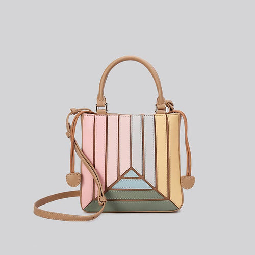 Color-block striped handbag crossbody bag - GlamLusH Boutique 