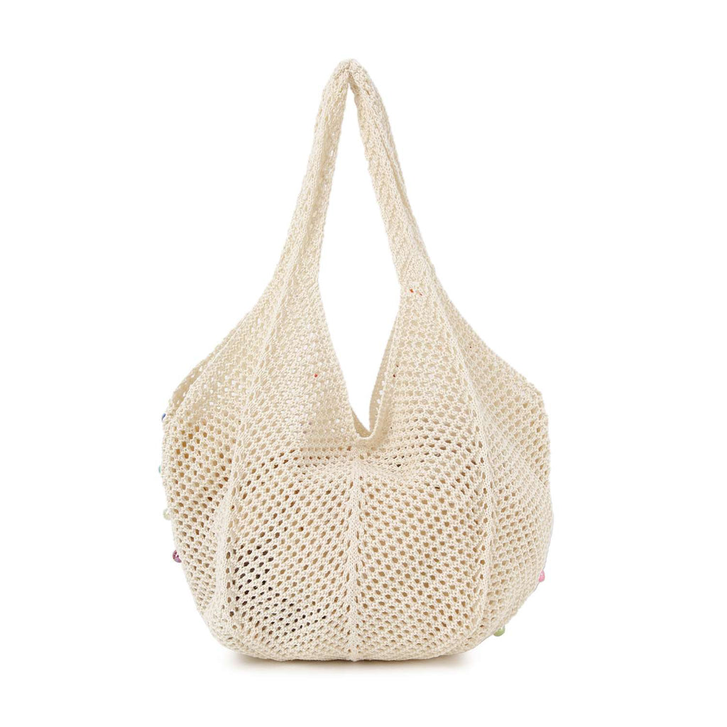 Beaded Crochet Shoulder Bag - GlamLusH Boutique 