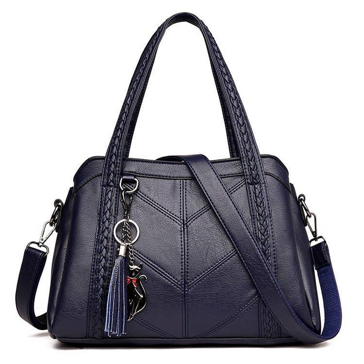 Women's large tassel tote shoulder bag - GlamLusH Boutique 