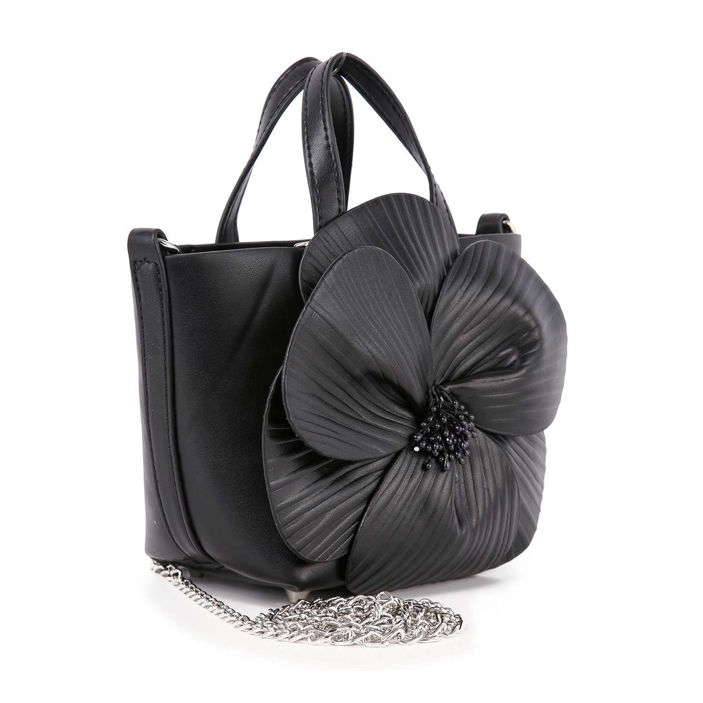 Raised Flower Petite Hand Tote - GlamLusH Boutique 