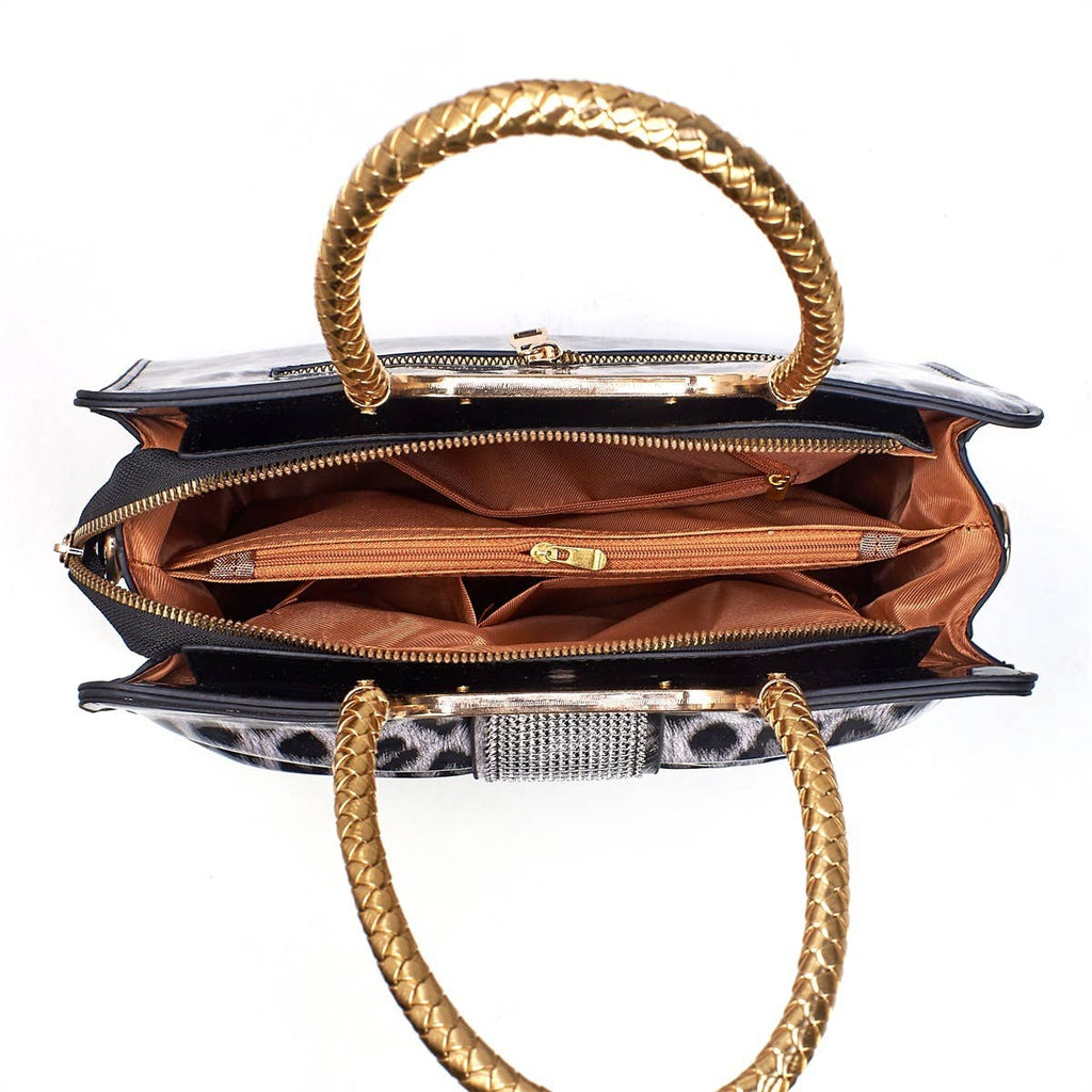 Chic bow leopard handle crossbody bag - GlamLusH Boutique 