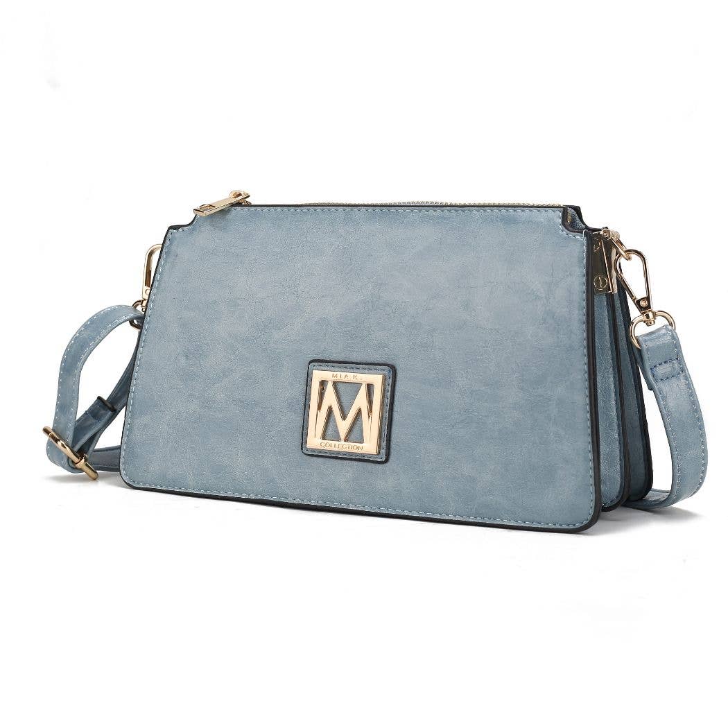 blue Vegan Leather Women Shoulder Bag by Mia K - GlamLusH Boutique 