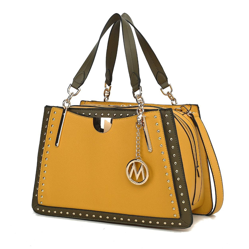 Aubrey Satchel Handbag, Crossover Women Purse by Mia k. - GlamLusH Boutique 