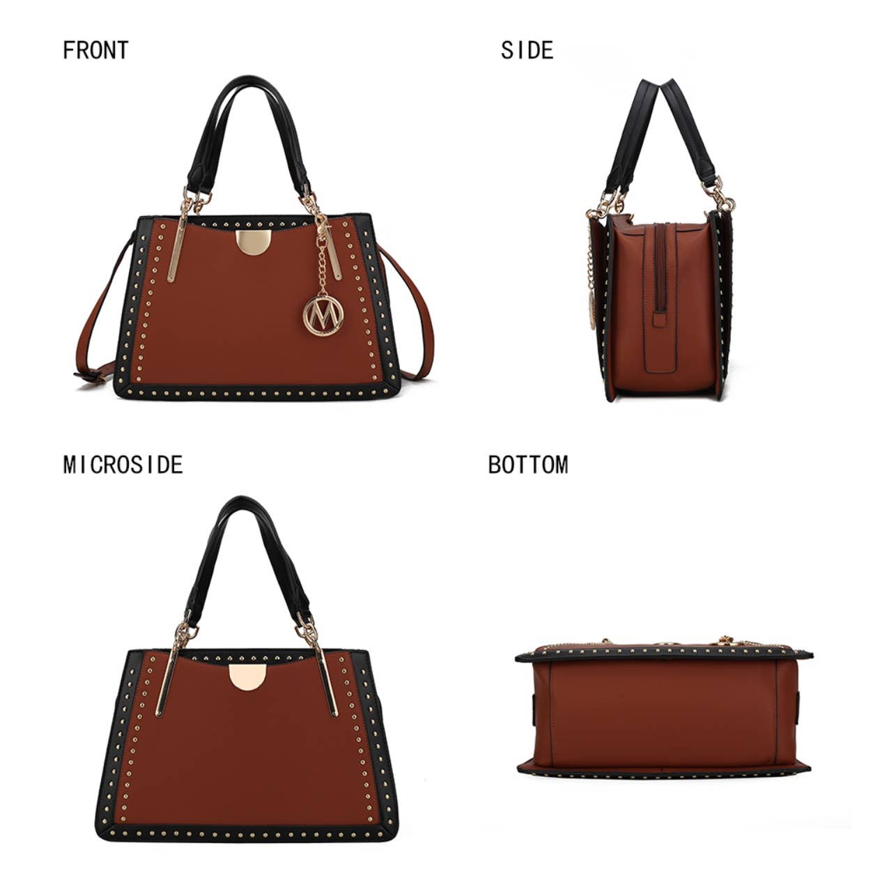 Aubrey Satchel Handbag, Crossover Women Purse by Mia k. - GlamLusH Boutique 