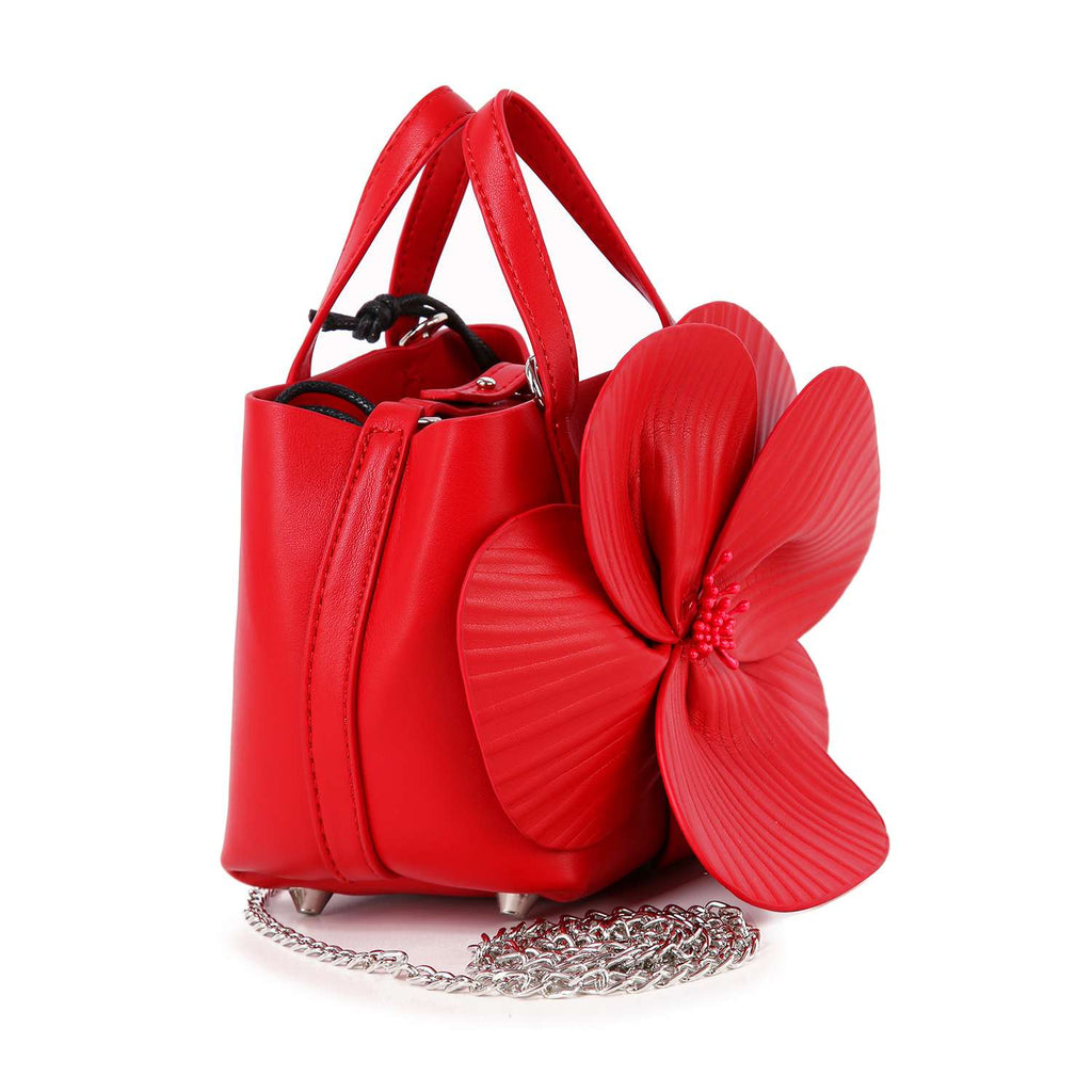 Raised Flower Petite Hand Tote - GlamLusH Boutique 