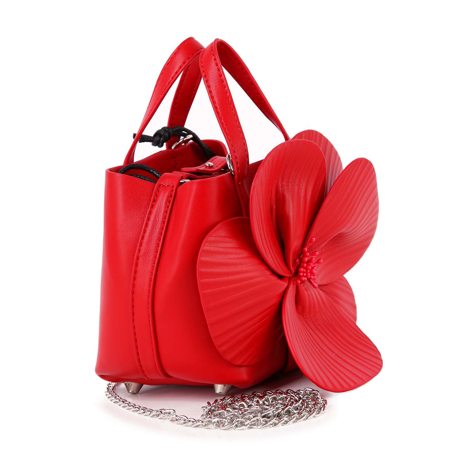 Raised Flower Petite Hand Tote - GlamLusH Boutique 