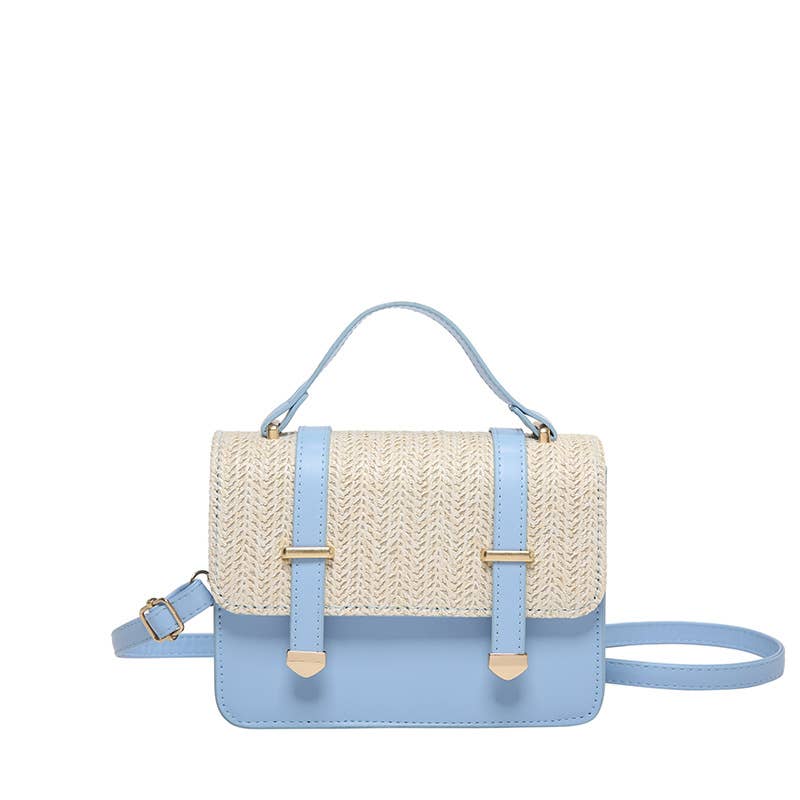 Blue Carry Crossbody Bag for Women- GlamLusH Boutique 