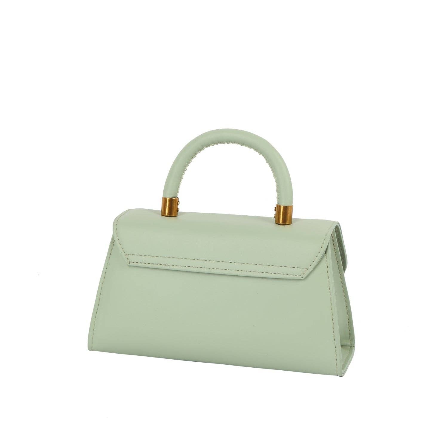 Vintage Top Handle Mini Turn-Lock Satchel - GlamLusH Boutique 