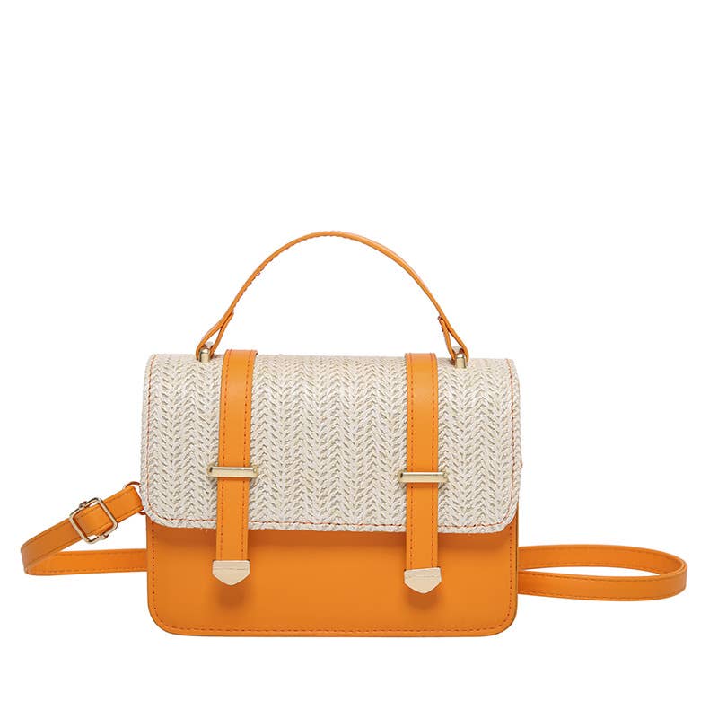 Orange Carry Crossbody Bag for Women- GlamLusH Boutique 