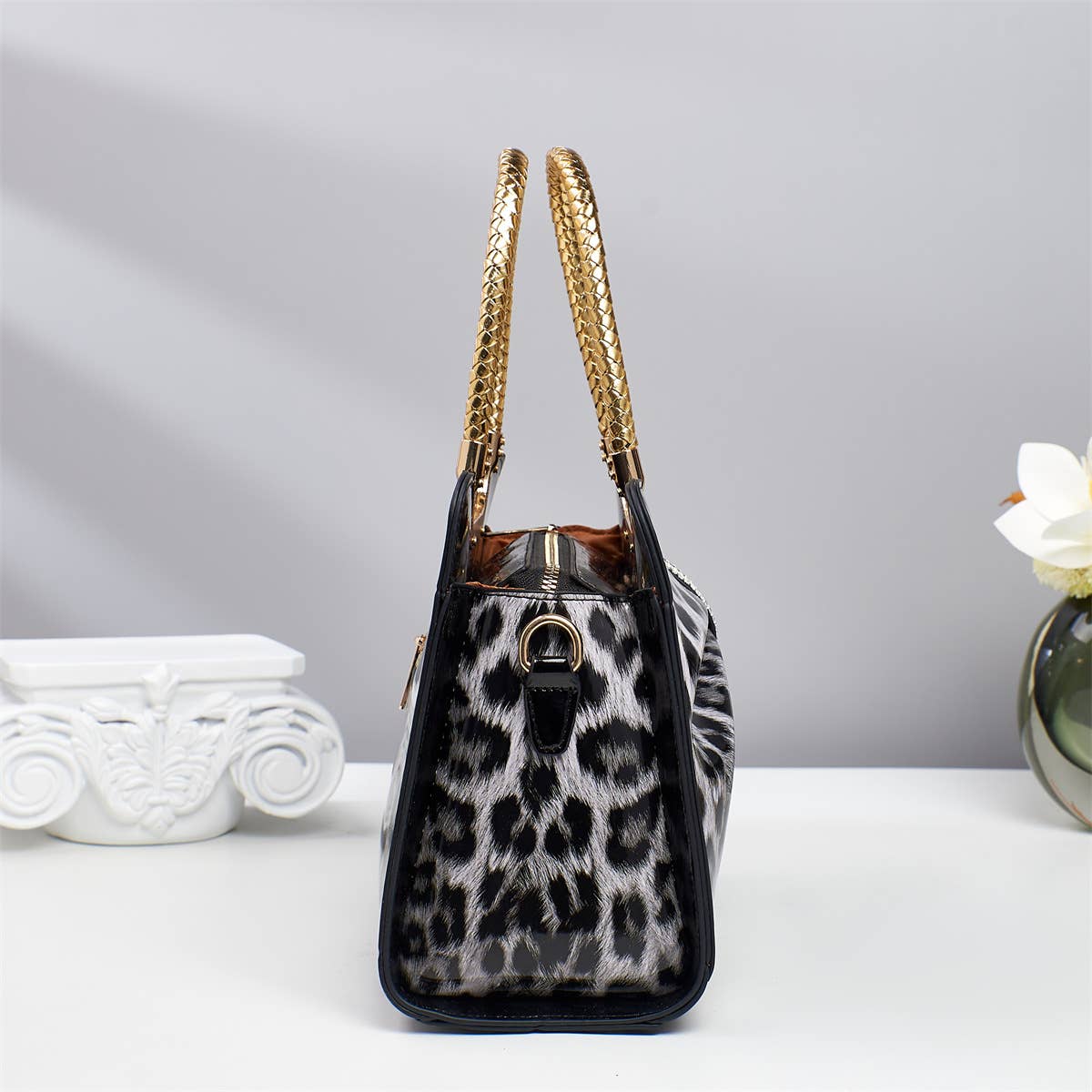 Chic bow leopard handle crossbody bag - GlamLusH Boutique 