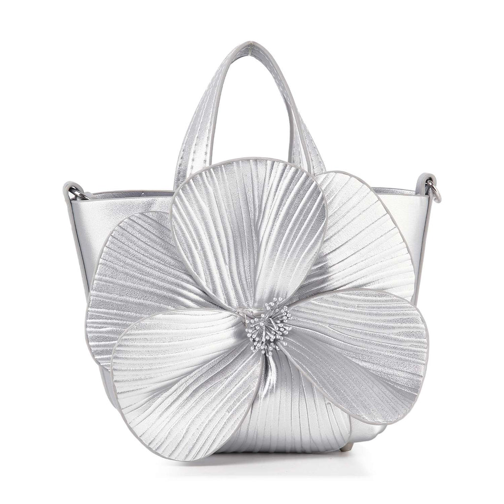 Raised Flower Petite Hand Tote - GlamLusH Boutique 