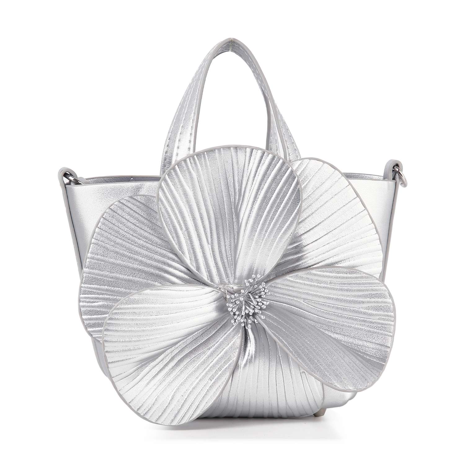 Raised Flower Petite Hand Tote - GlamLusH Boutique 