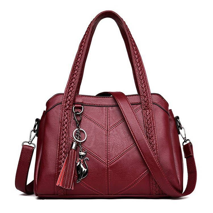 Women's large tassel tote shoulder bag - GlamLusH Boutique 