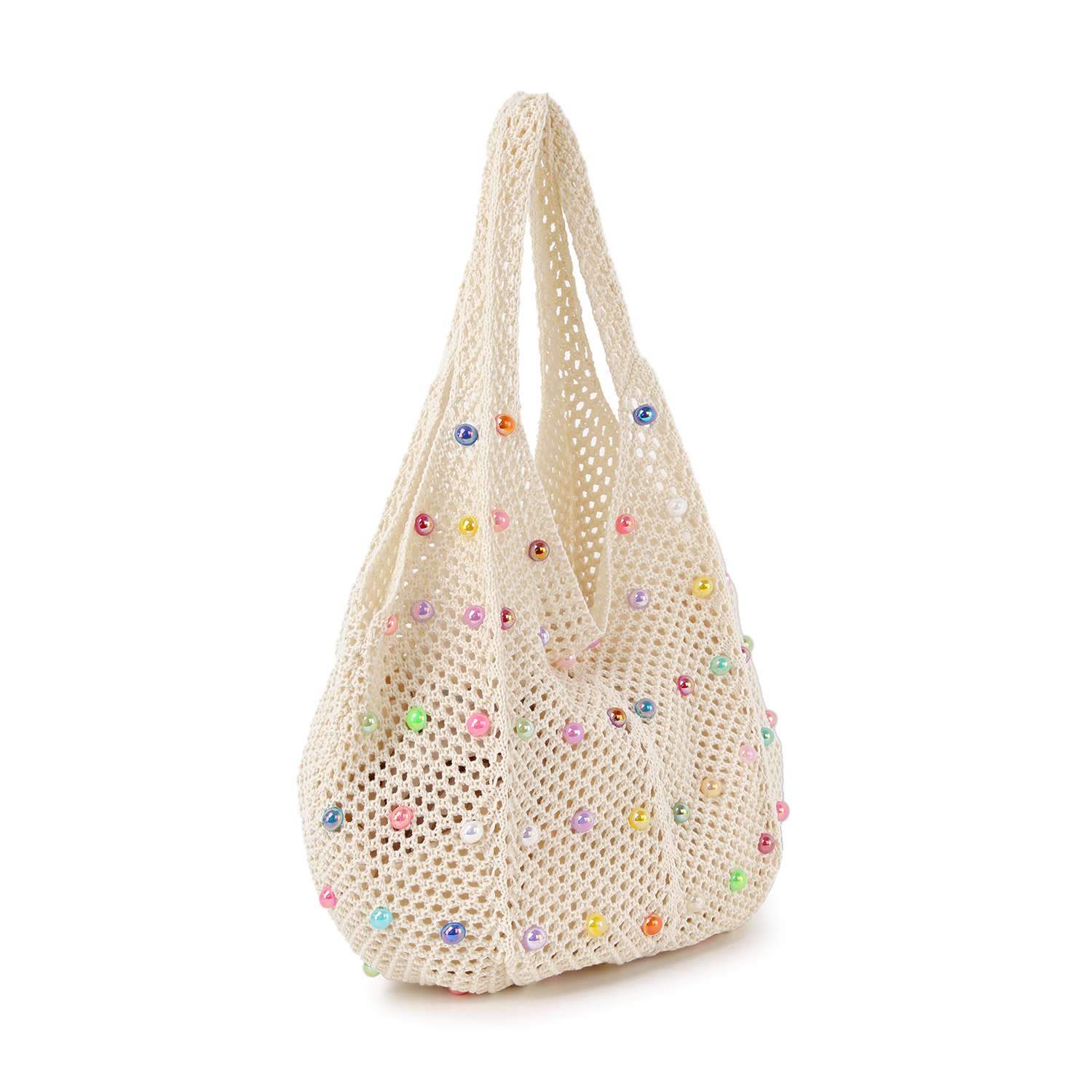 Beaded Crochet Shoulder Bag - GlamLusH Boutique 
