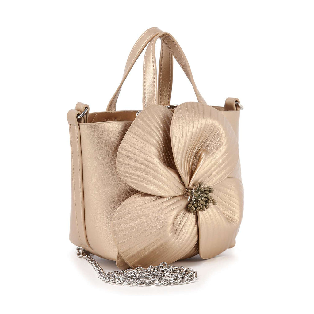 Raised Flower Petite Hand Tote - GlamLusH Boutique 