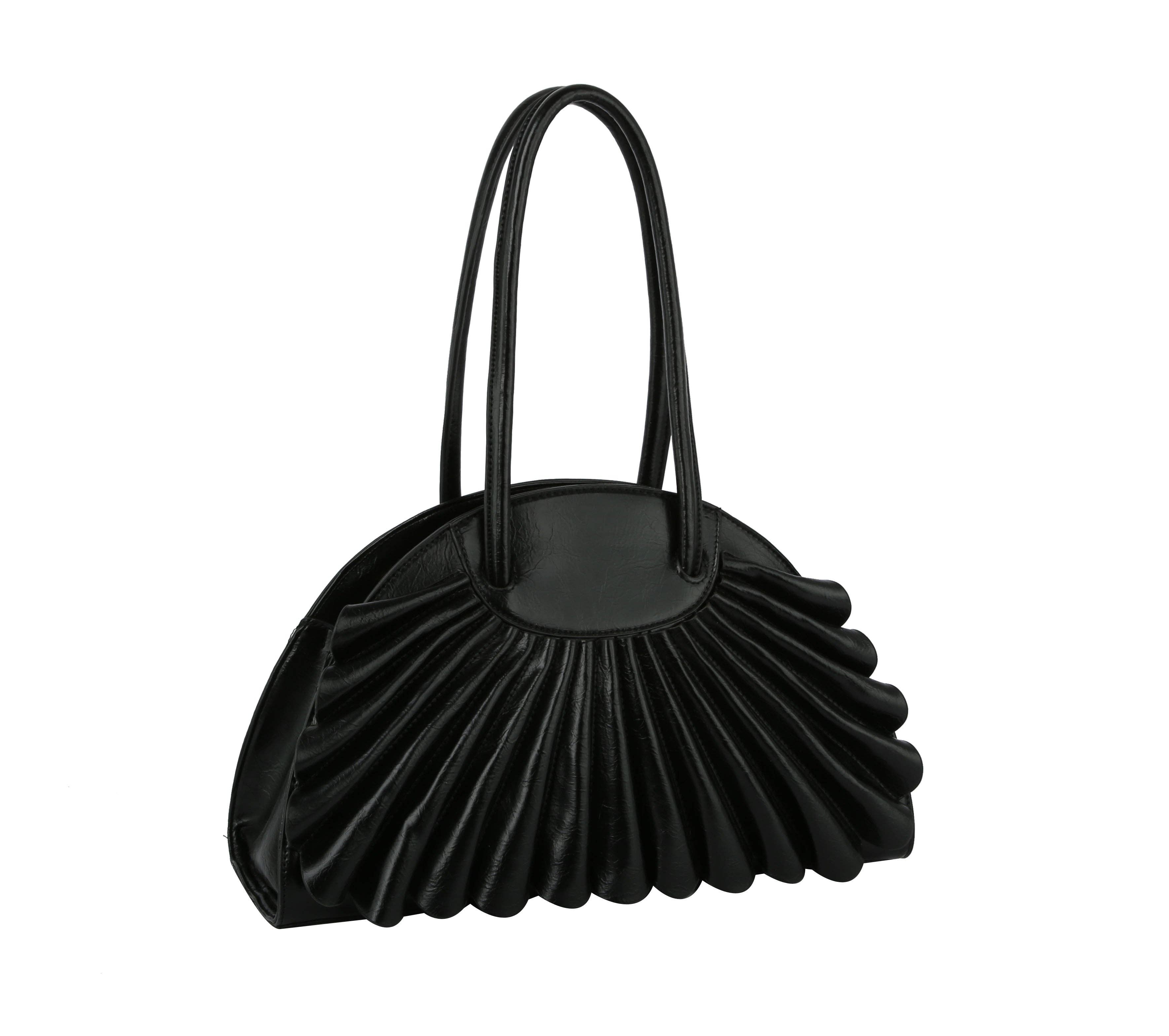 Pleated Unique Tote Handbag - GlamLusH Boutique 