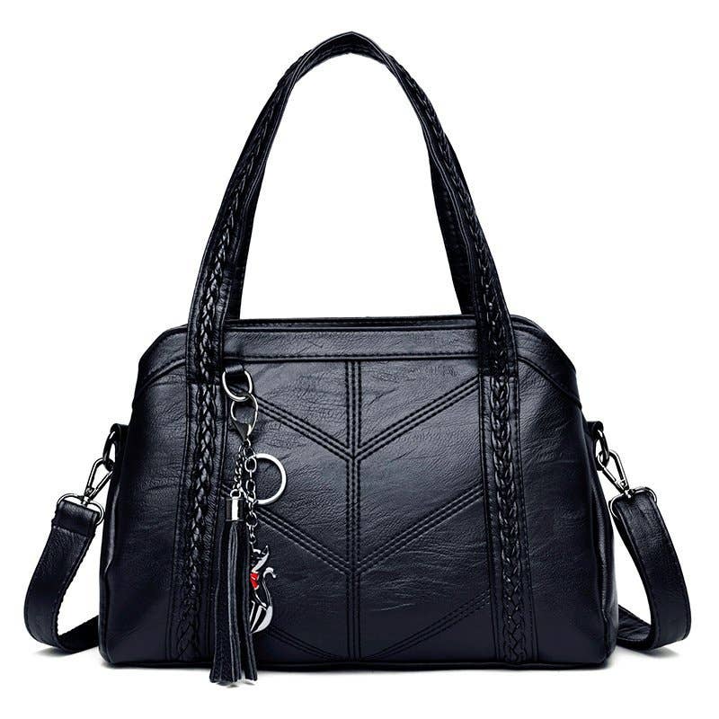 Women's large tassel tote shoulder bag - GlamLusH Boutique 