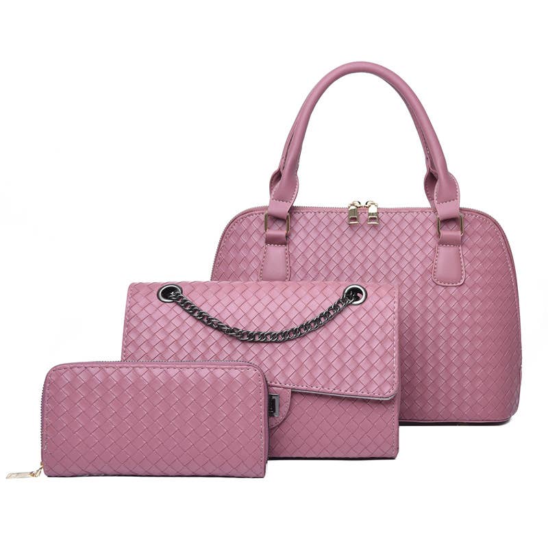 Checkered shoulder bag  set 3 piece set - GlamLusH Boutique 