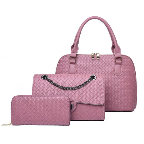 Checkered shoulder bag  set 3 piece set - GlamLusH Boutique 
