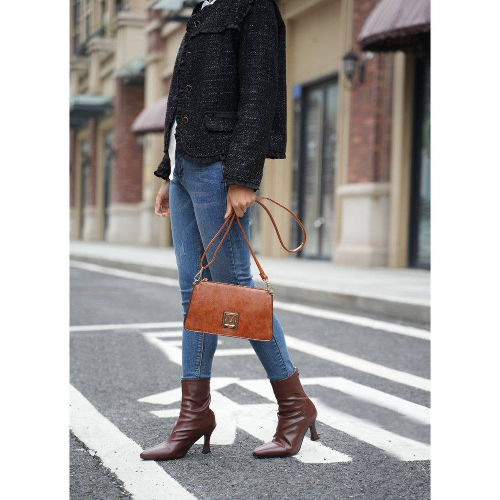 Orange Vegan Leather Women Shoulder Bag by Mia K - GlamLusH Boutique 