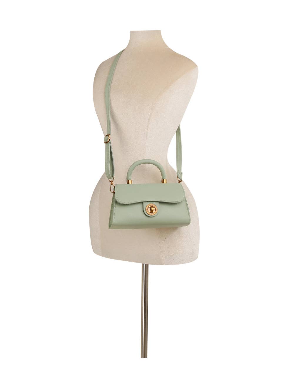 Vintage Top Handle Mini Turn-Lock Satchel - GlamLusH Boutique 