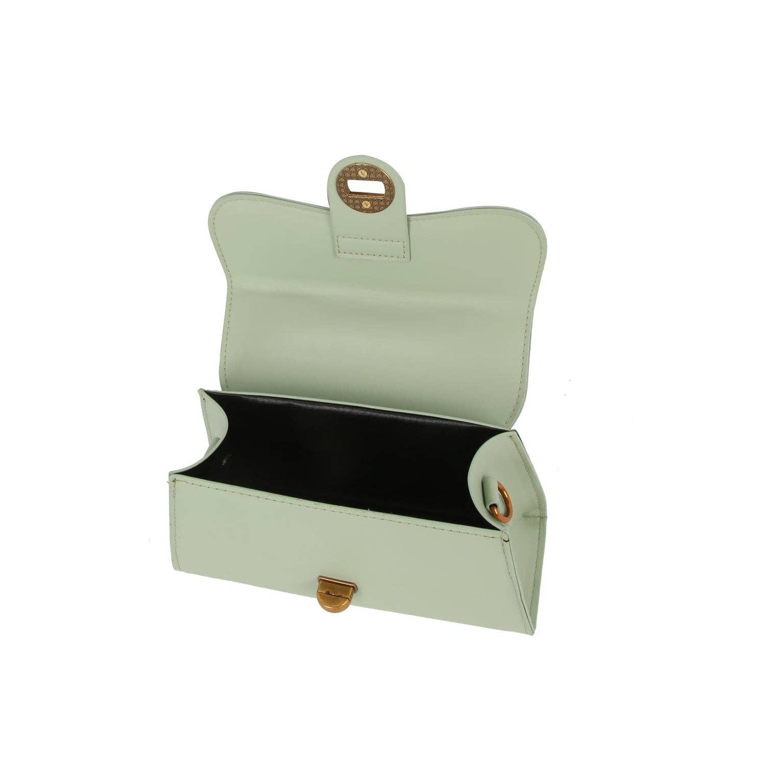 Vintage Top Handle Mini Turn-Lock Satchel - GlamLusH Boutique 