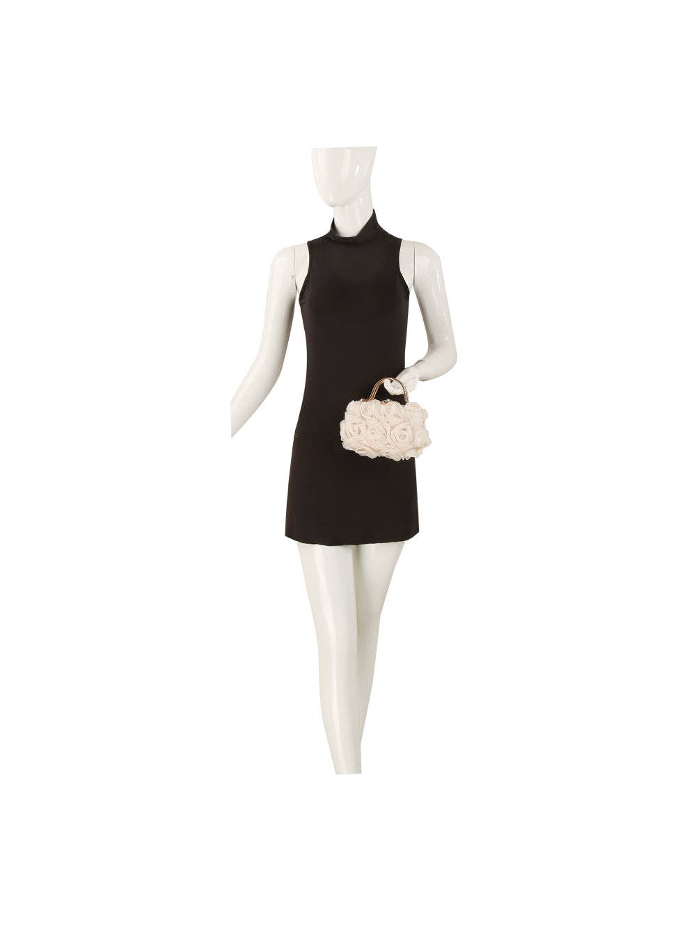 Rosette Satin Handle Clutch - GlamLusH Boutique 