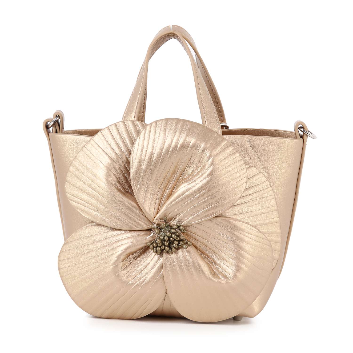 Raised Flower Petite Hand Tote - GlamLusH Boutique 
