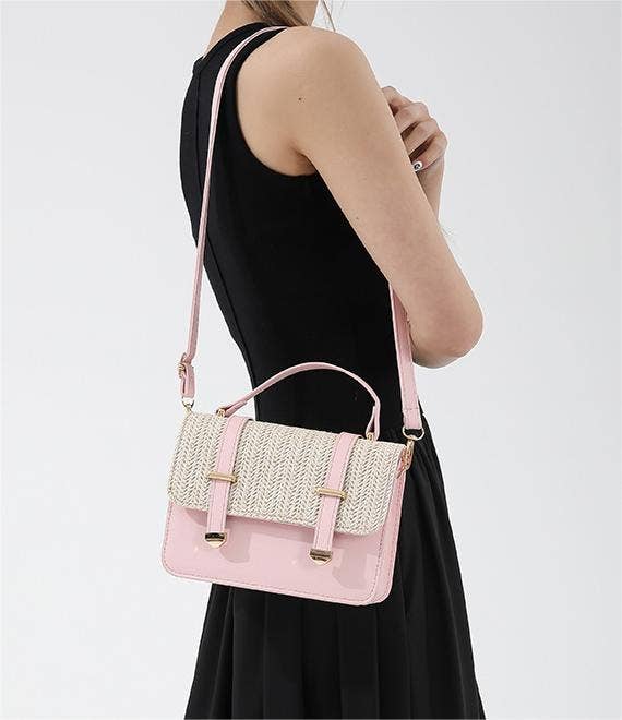 Pink Carry Crossbody Bag for Women- GlamLusH Boutique 